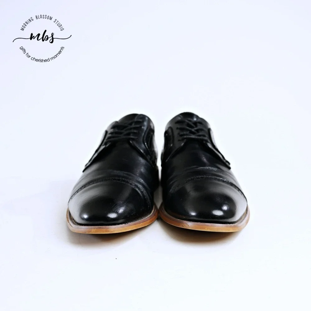 Stacy Adams Atticus Cap Toe Leather Oxfords Black Men 10‎